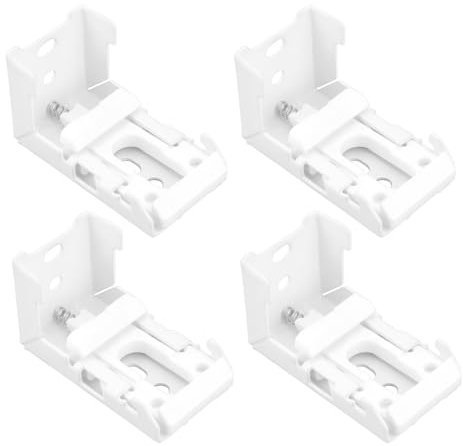 OTOTEC 4pcs Roman Blind Spring Brackets Roman Blinds Push Spring Bracket 45x28x25mm for 21mm Shutters Roller Blind Brackets Fixing White