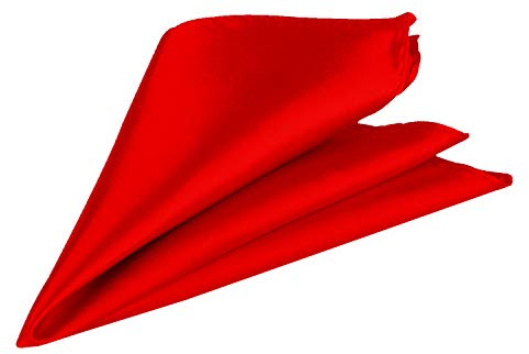 Event Decor Shop Red Pocket Square for Men Formal Suit Plain Hanky