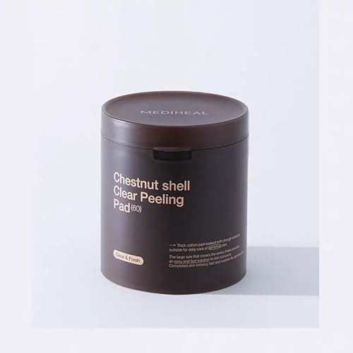 Mediheal Kastanienschalen Peeling Pads – 60 Pads (240ml) | Exfolierende Wattepads mit Kastanienextrakt zur Porenreinigung, Hauterneuerung & Aufhellung