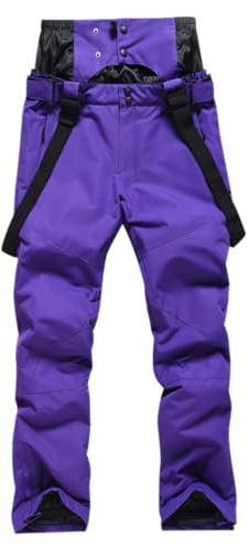 LDZYXY Pantaloni Casual Uomo Autunno Inverno Spessi e Caldi per Outdoor Traspiranti con Staccabile (Purple, M)