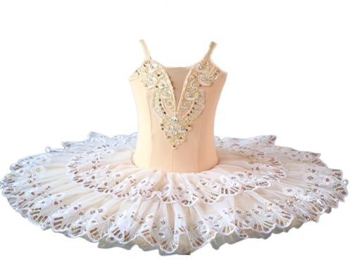 Balett Tutu Flicka Ballerina Prinsessa Klänning Svanensjön Fest Dansdräkt Balett Klänning Träningsföreställningsklänning(150cm)