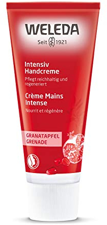 Weleda Crema Mani Rigenerante Melograno, trattamento mani anti-age, a base di olio di semi di melagrana bio, burro di karité bio e altri estratti vegetali (1X50 ml)