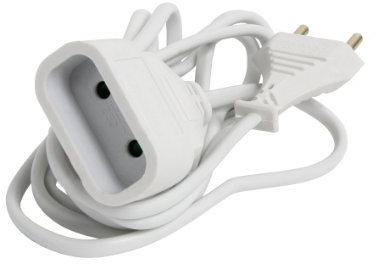 MultIPrise Electrique | Prise Multiple | Bloc MultIPrise | Rallonge Electrique | Prolongateur | Debflex 324241 Rallonge 2 mètres 2P 6A | 2 x 0,75mm ² (Type HO3VV|H2|F) SE Pegboardable | Blanc