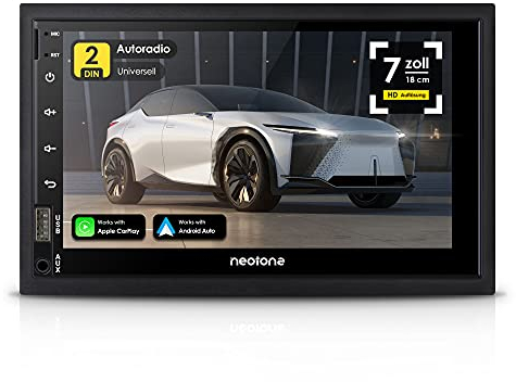 NEOTONE NDX-360A | 2DIN Autoradio mit Android 10.0 Q | Navitel Navigation mit Europakarten + Lifetime Update | CarPlay | Android Auto | DAB+ | 7 Zoll | 32GB inkl. | Bluetooth | OBD 2 | USB l SDHC |