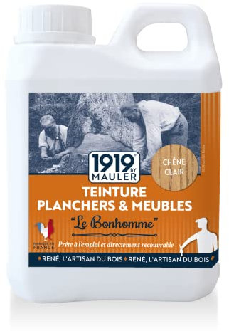 1919 by MAULER Tinte madera – Chene Clair 1L – Tono + protege idealmente muebles y madera interior – Le Bonhomme