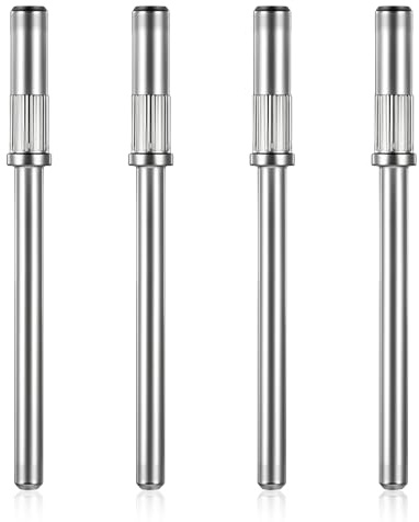 Andibro 4 mandriles de vástago de broca de uñas, brocas de mandril para bandas de lijado pequeñas, broca de uñas de 3,1 mm, mini brocas de 3/32 para máquina de archivo de taladro eléctrico