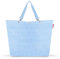 reisenthel shopper XL twist powder blue – Geräumige Shopping Bag und edle Handtasche in einem – Aus wasserabweisendem Material