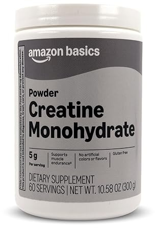 Amazon Basics Creatine Monohydrate Powder, 10.58 oz, 60 Servings