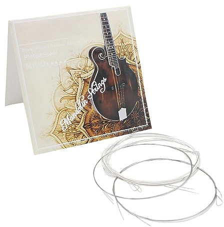 Generic Premium Mandolin Strings Strong and Durable Silver Plated Copper Alloy 8Pcs String Accessory for Musicians