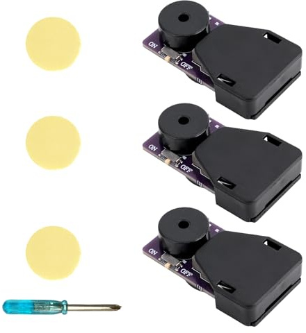 BTFO 3pcs Générateur Bruits Cricket Farceur, avec 6 Générateurs Bruits Cricket Bourdonnants Discret Émetteur Bips Ennuyeux avec Autocollant Aimanté pour Fête Bureau Maison École (Violet Foncé)