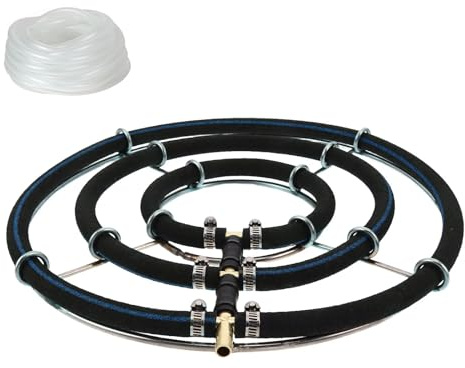 Anneau Aérateur Japonais pour étang, Aérateur et Oxygénation, Diamètre de 35 cm, Diffuseur pour Le Bassin à carpes Koi pour l'enrichissement en oxygène, étang de Jardin, Aquarium