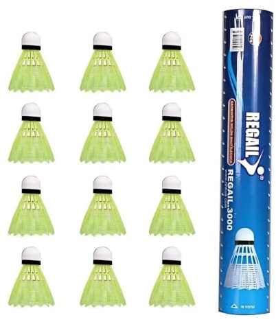 Multibao 12PCS Nylon Badminton Regail 3000 Shuttlecocks Durable Windproof & High-Speed 77-79