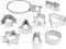 Original Kaiser Ausstechformen-Ring groß 8-teilig, Weihnachten Starter-Set Keksausstecher, Plätzchenformen in unterschiedliche Größen, spülmaschinengeeignet