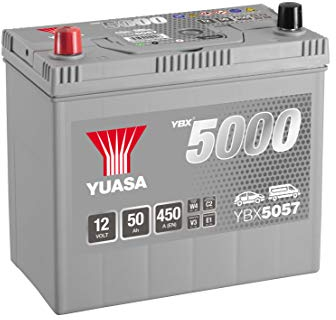 Yuasa YBX5057 High Performance Starter Battery, Silver