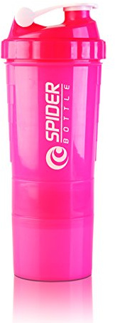 Spider Bottle Full Neon Pink Shaker