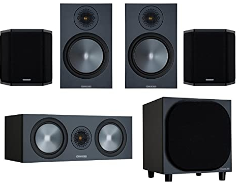 MONITOR AUDIO Bronze 100 Bookshelf Speakers, White (Pair)