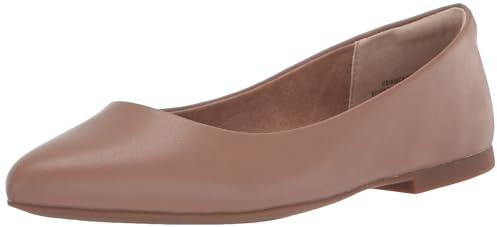 Amazon Essentials Women's Pointed-Toe Ballet Flat, Brown, 9 UK