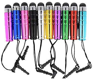 10 pz Mini Pennini Capacitivi Resistivi Touch Screen Stili Retrattile Stili Penna Touch per Smartphone Tablet PC Telefoni -Casuale Colore Elegante e Popolare Pratico
