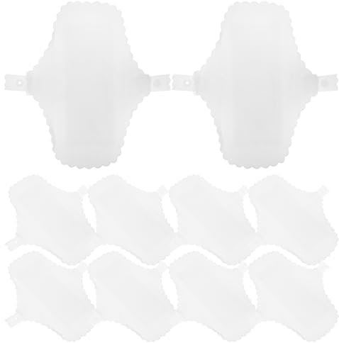 10 Pezzi Panno Mestruale Lavabile Assorbenti Mestruali in Tessuto Mestruali Panno Di Cotone Impermeabile Mancare Biancheria Intima Di Cotone Traspirante Bianca