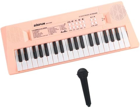 Sharplace Clavier de Piano pour enfants, 37 touches, clavier électronique numérique pratique, cadeaux d'anniversaire pour filles et garçons, Rose