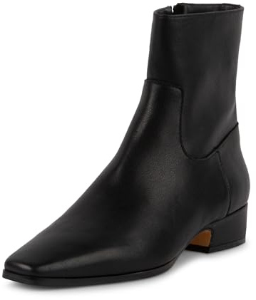 Steve Madden Women's Dusty Ankle Boot, Black Leather, 5.5 UK