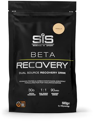 Science in Sport BETA Recovery Powder 500g Vaniglia - Bevanda sportiva in polvere rigenerante con carboidrati e proteine in rapporto 2:1, Bevanda per il recupero post-allenamento