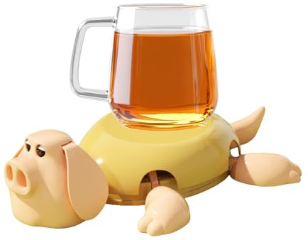Sottobicchiere a Forma di Maiale Volante stampato in 3D,Smavles Sottobicchieri arti mobili e Espressioni Divertenti Sottobicchiere Coaster Perfetto per Ufficio/casa e Regali Originali