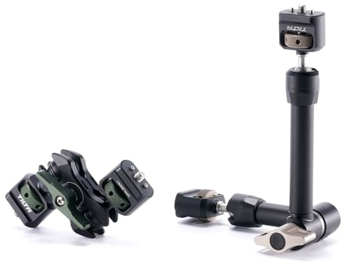 Set braccio articolato magico, mini con filettatura da 1/4 e braccio magico articolato con potenza di attrito regolabile da 1/4 per monitor LCD/luci LED
