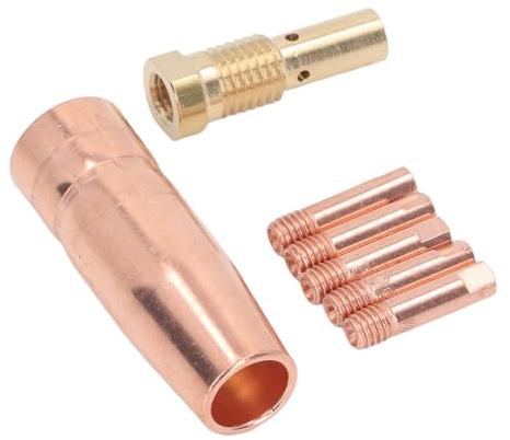 ACOGEDO Accesorio para Pistola de Soldar MIG, Núcleo Fundente sin Gas, 0,9 Mm, 0,035 Pulgadas, Kit de Puntas de Boquilla de Latón, Equipo para Century FC90 80GL Century 80GL con Puntas de Soldadura
