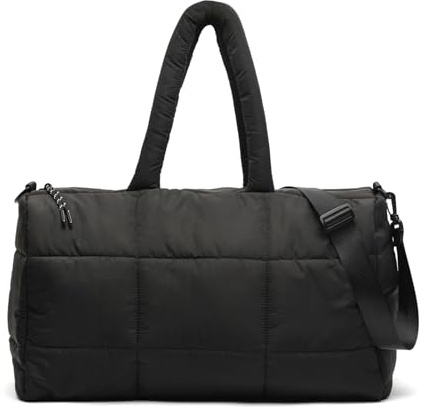 MISAKO Kosuk Bolsa Fin de Semana Acolchada con Bandolera extraíble Mujer - Kosuk Negro 33x19x49cm