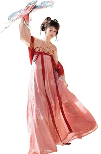 Kinesisk traditionell forntida dräkt (155-175 cm), Hanfu-klädsel för kvinnor (48-75 kg), för cosplay, scenframträdande