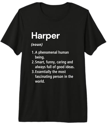 Harper Définition du nom Dictionnaire Amusant T-Shirt Haut de Gamme