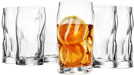 Bormioli Rocco Sorgente 15.5 oz. Cooler Glasses, Set of 6,