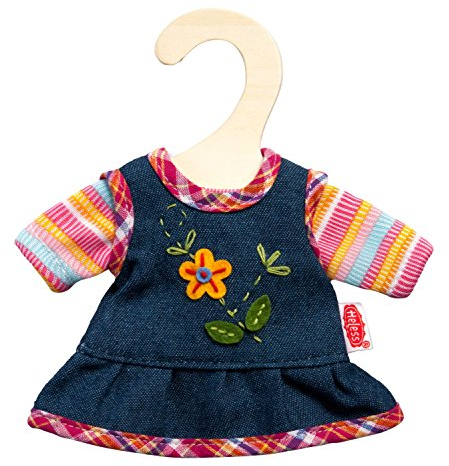 Heless 9510 - Bekleidungs-Set für Puppen, 2-teilig mit einem peppigen Kleid und T-Shirt, 1 von 2 Designs (zufällige Auswahl), Größe 20 - 25 cm