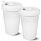 KPM Berlin KURLAND To-Go Becher Duo-Set 2tlg., Porzellan, Kaffeebecher 14 cm, Teebecher, handmade, weiß in Geschenkkarton