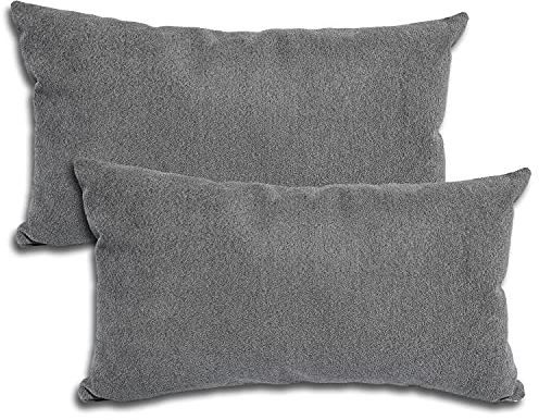 Formalind - 2er Set Sofakissen 50x30cm - 2 Sofakissen mit Füllung und Bezug. Bequeme Couchkissen mit abnehmbaren und waschbaren Bezügen. Weiche Couchkissen im 2er Set. Dunkelgrau