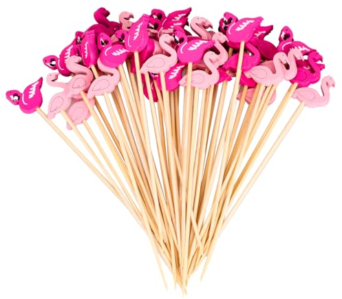 Cocktailstäbchen Cocktailspieße Obstspieße 100 Stück Cocktail Sticks Holzspieße Cocktail Zahnstocher Weihnachten Cocktail Picks für Fingerfood Getränke Desserts Cocktails Party Deko, 12CM