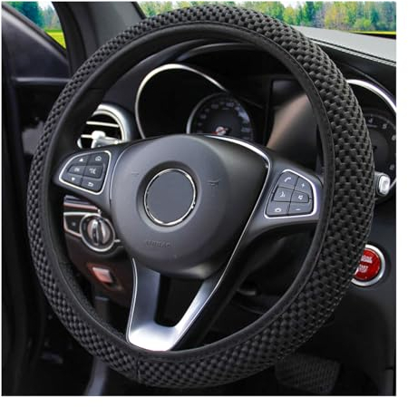 Adunsiaoto Coprivolante per Auto Protezione Custodia, Coprivolante per Auto Protezione Custodia Volante Cover, Universale Custodia Antiscivolo Traspirante Durevole Coprivolante, Durevole(Nero)