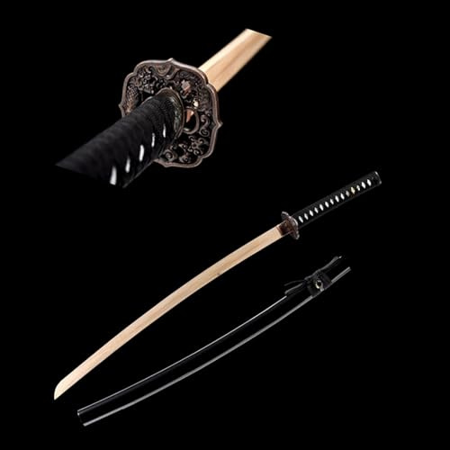 HJHUUA Bokken da 103 cm,Katana in bambù Naturale con Fodero,Spade da Samurai Fatte a Mano per Cosplay,Esposizione,Collezione,Allenamento Kendo,Decorazioni per la casa