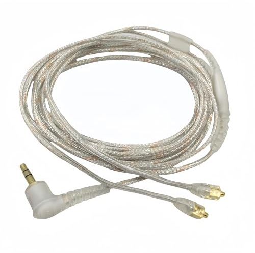 Replacement EAC64CL 64 -Inch Detachable Earphone Cable for Shure SE215, SE315, SE425 SE535 and SE846 Earphones (Clear)