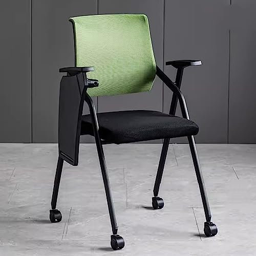 Ergonomisk surfplatta armstol med hjul för kontor skolklassrum grön