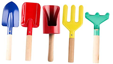 MERRYHAPY 5piezas Herramientas De Jardinería Rastrillos Palas y Horquillas para Cultivo De Plantas Macetas y Jardines Materiales Resistentes
