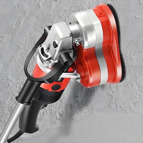 Lijadora Eléctrica De Pared Y Suelo, Pulidora Portátil De Tres Cabezales para Paredes Y Suelos De Cemento, Pulidora De Suelos De Hormigón con Varilla Telescópica Alargada Y 6 Velocidades