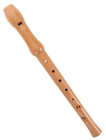 GARVALON Wooden 8-hole Alto Recorder Flute Musical Instrument for Kids Beginner Toy Woodwind Recorder with Beech Wood Body Suitable for Music Practice and Learning