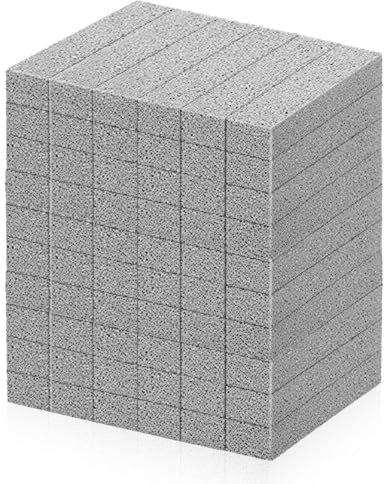 AOKLIT 60 Pcs Pumice Stone for Toilet Cleaning Bowl, Pumice Scouring Stick Pad Hard Water Stain Remover,Cleaning Stones for Toilet, Stove, Oven, Bathroom, Grill, Kitchen, Sinks