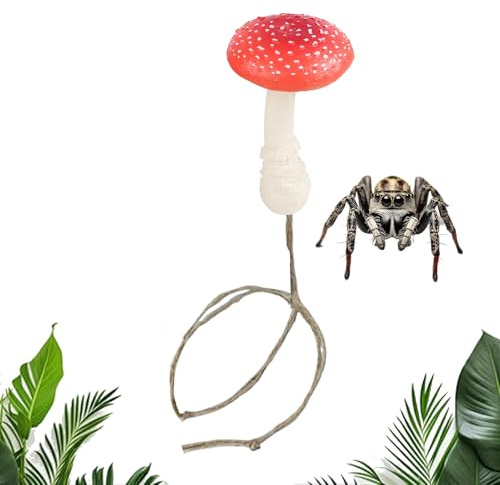 Décoration de terrarium araignée sauteuse, ornement magnétique, champignon, cage à araignées, accessoire pour la mante religieuse, le scorpion, le cancer ermite ainsi que les petits animaux