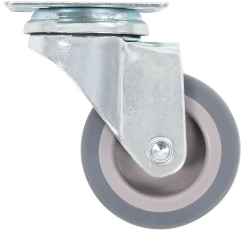 Augerlite 36 st. styrhjul 50 mm av TPR-gummi med zinkbeläggning, 35 kg lastkraft, för transportbilar, lastbilar, säckkärra, verkstad, lager, industri, logistik, drift, flyttning