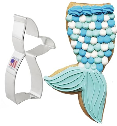 Ann Clark Mermaid and Whale Tail Cookie Cutter, 10.8 cm Made in USA