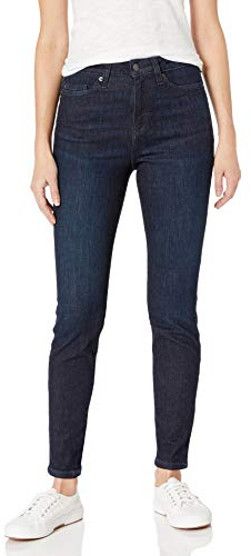Amazon Essentials Damen Skinny-Jeans mit Hohem Bund - Auslaufmodell, Dunkle Waschung, 46