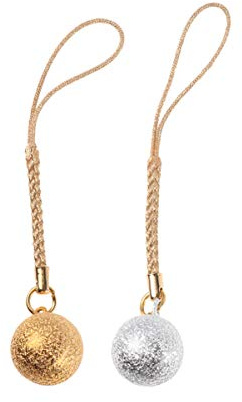 Healifty Japanese Water Bell Mobile Phone Pendant with Silver Bell and Tassel Chain 2.95 Inch Small Hanging Charm for Diy Backpack and Cell Phone Accessories